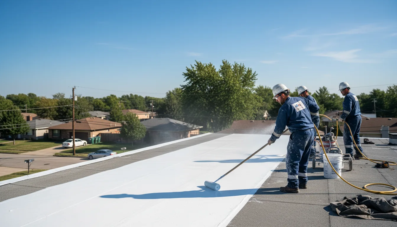 Commercial roof coating in Woodburn, IN near me